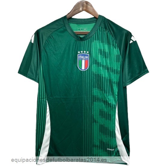 Nuevo Tailandia Previo al partido Camiseta Italia 2024 Verde Baratas